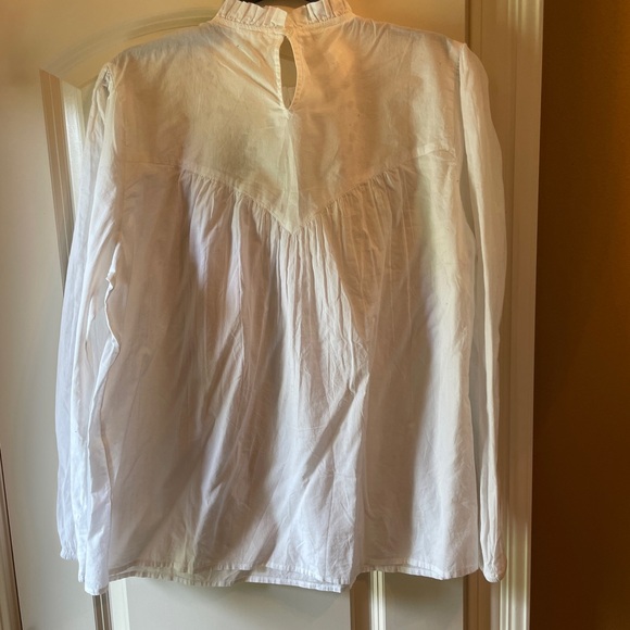Francesca’s White Cotton Long-Sleeved Top - Picture 4 of 6